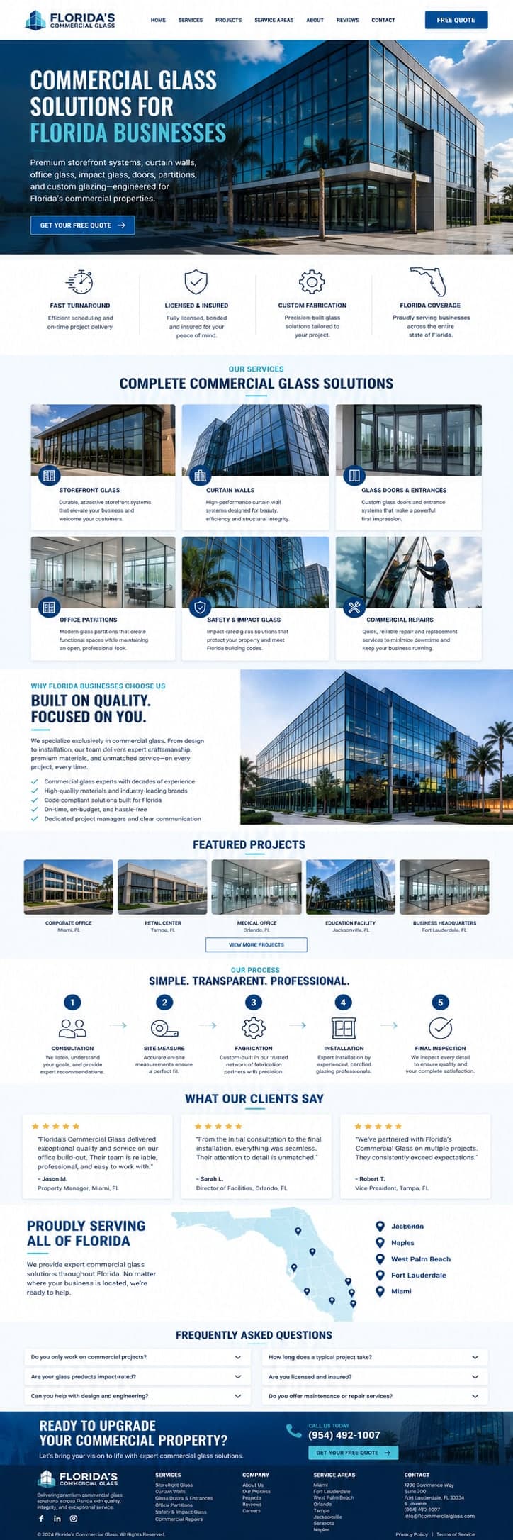 Commercial glass site example