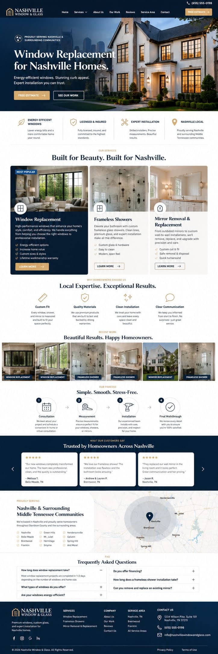 Residential glass site example